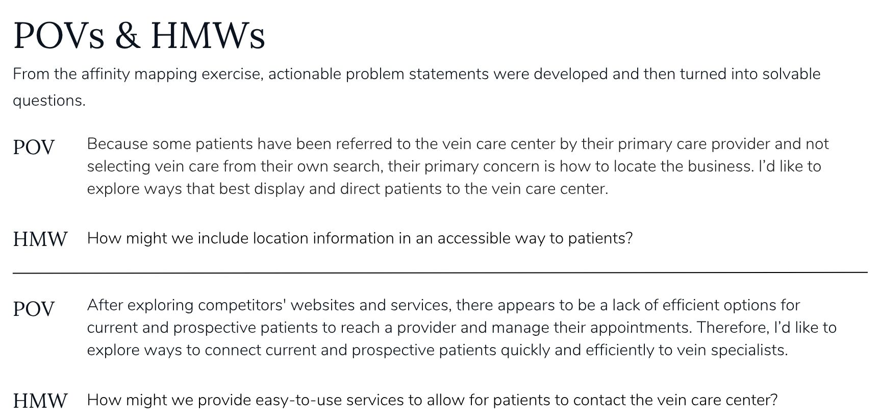 point-of-view statements and how-might-we questions from research synthesis